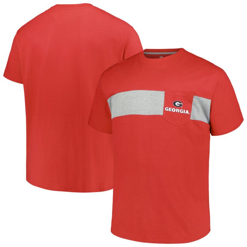 NCAA Georgia Bulldogs Big & Tall Color Stripe T-Shirt