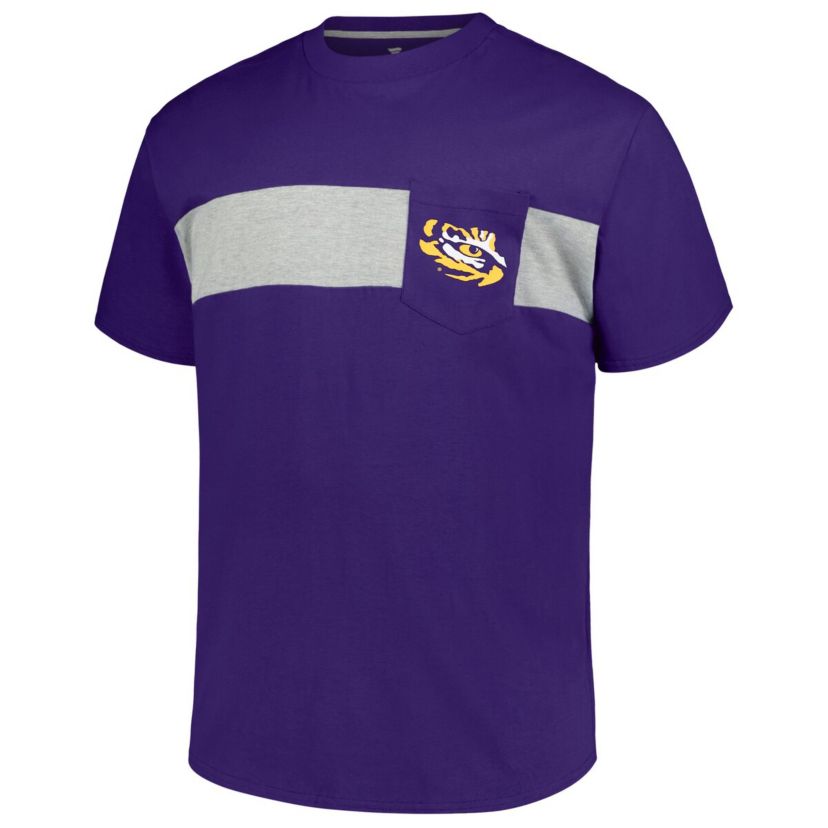 NCAA LSU Tigers Big & Tall Color Stripe T-Shirt