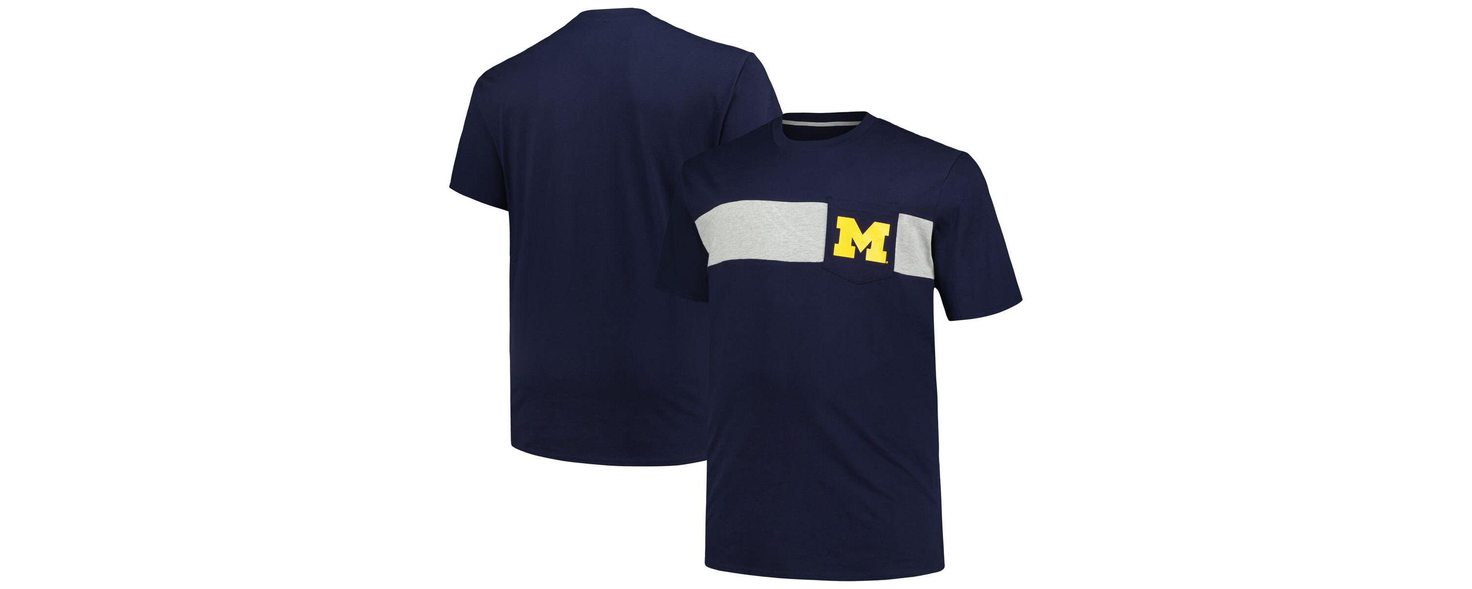 NCAA Michigan Wolverines Big & Tall Color Stripe T-Shirt