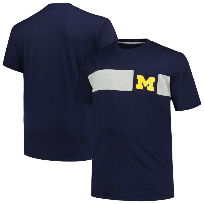 NCAA Michigan Wolverines Big & Tall Color Stripe T-Shirt