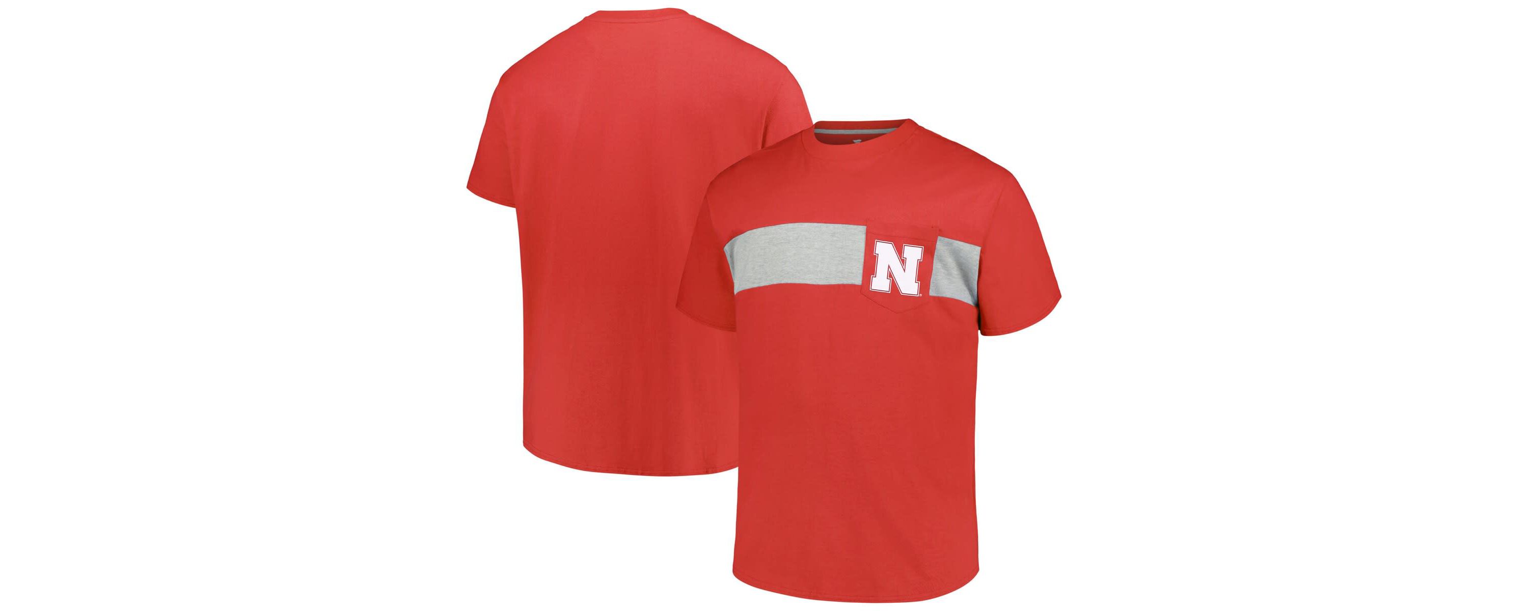NCAA Nebraska Huskers Big & Tall Color Stripe T-Shirt