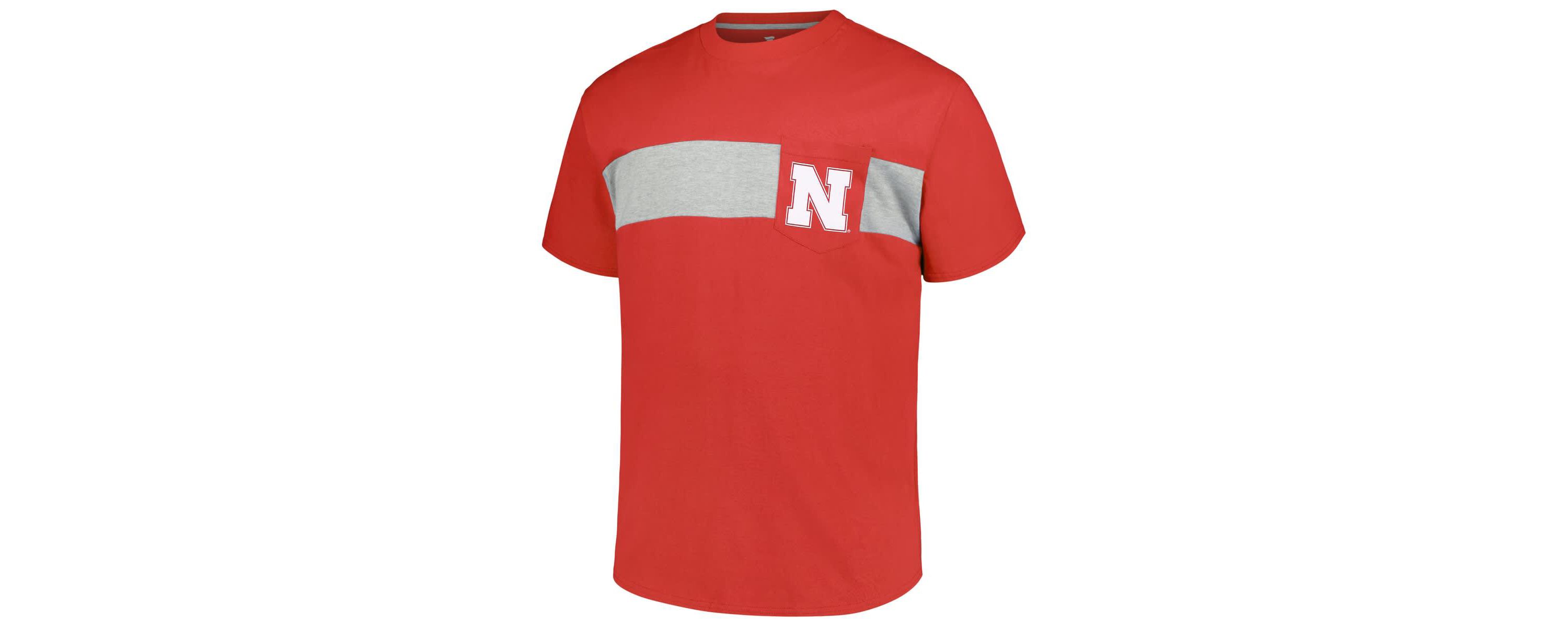 NCAA Nebraska Huskers Big & Tall Color Stripe T-Shirt