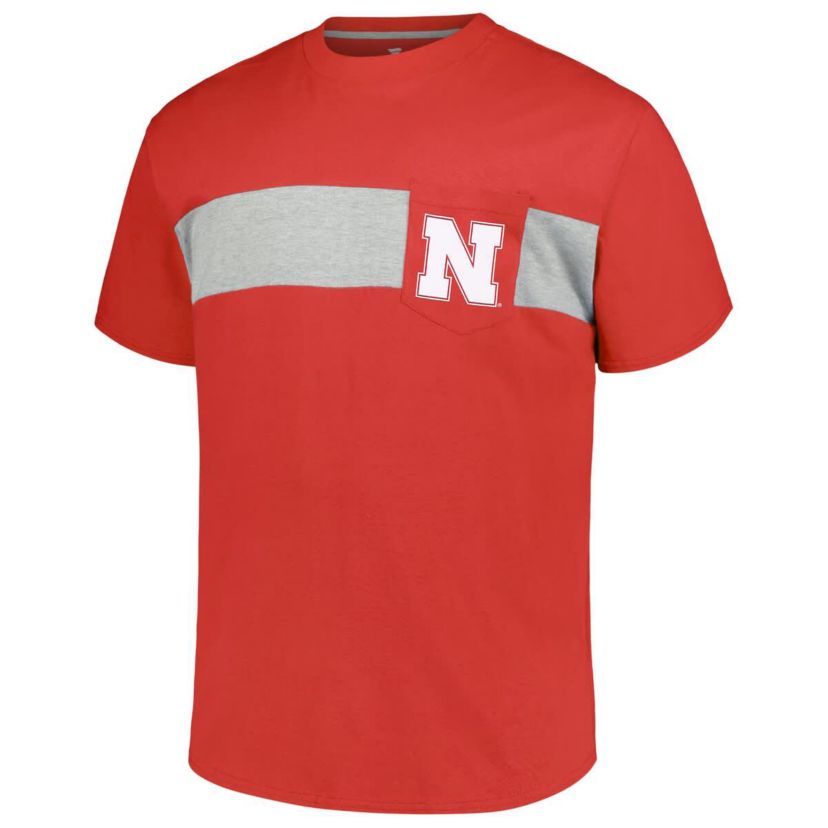 NCAA Nebraska Huskers Big & Tall Color Stripe T-Shirt