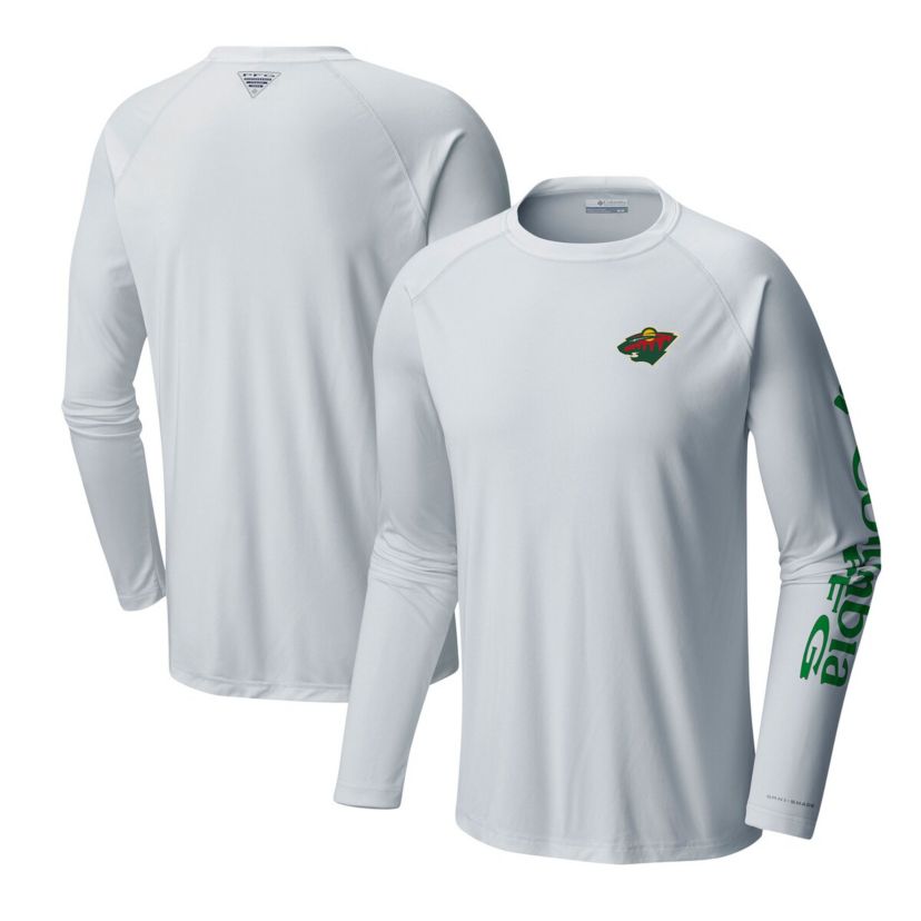 NHL Minnesota Wild Terminal Tackle Omni-Shade Raglan Long Sleeve T-Shirt