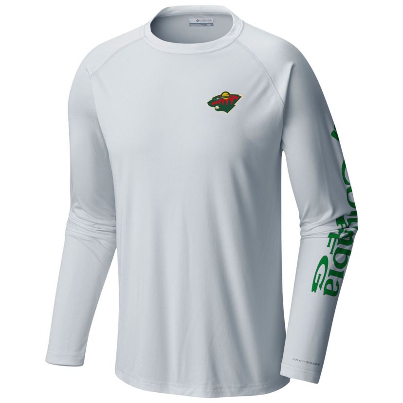 NHL Minnesota Wild Terminal Tackle Omni-Shade Raglan Long Sleeve T-Shirt