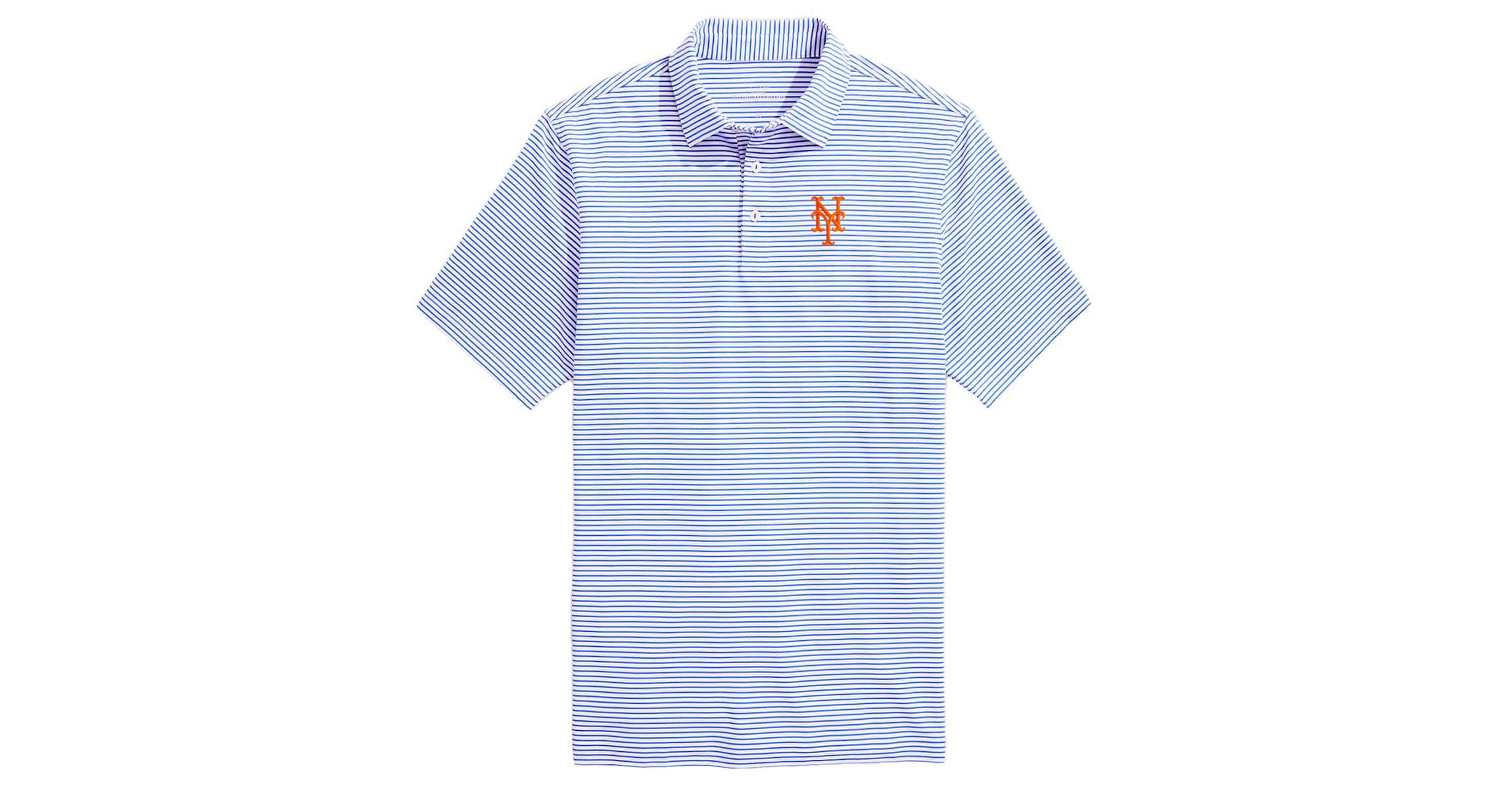 MLB Vineyard Vines New York Mets Bradley Stripe Polo