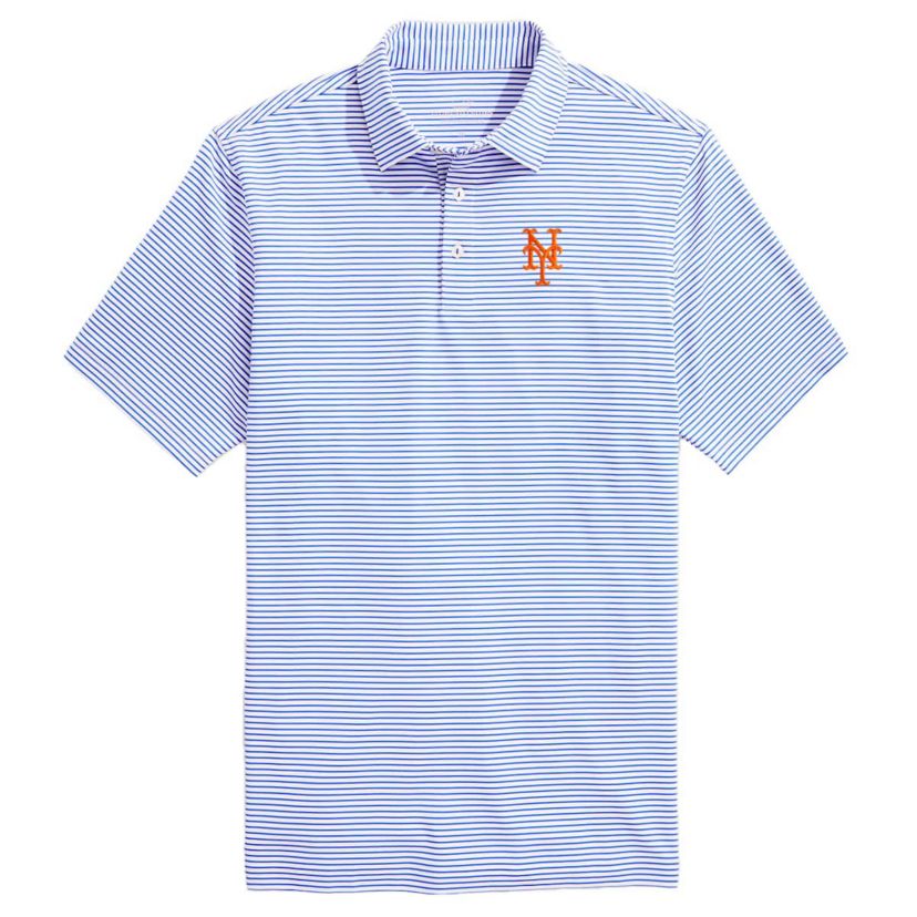 MLB Vineyard Vines New York Mets Bradley Stripe Polo