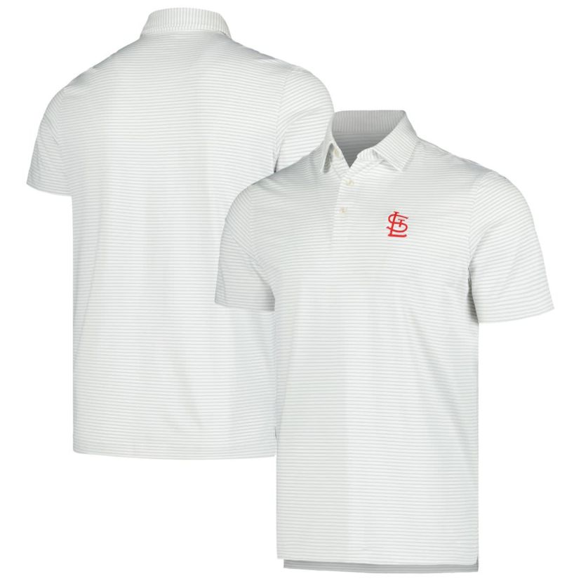 MLB Vineyard Vines St. Louis Cardinals Bradley Stripe Polo