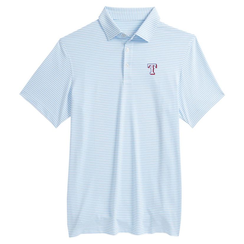 MLB Vineyard Vines Light Texas Rangers Bradley Stripe Polo