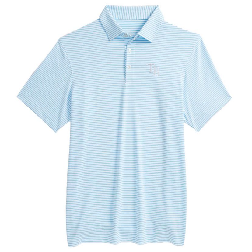 MLB Vineyard Vines Light Tampa Bay Rays Bradley Stripe Polo
