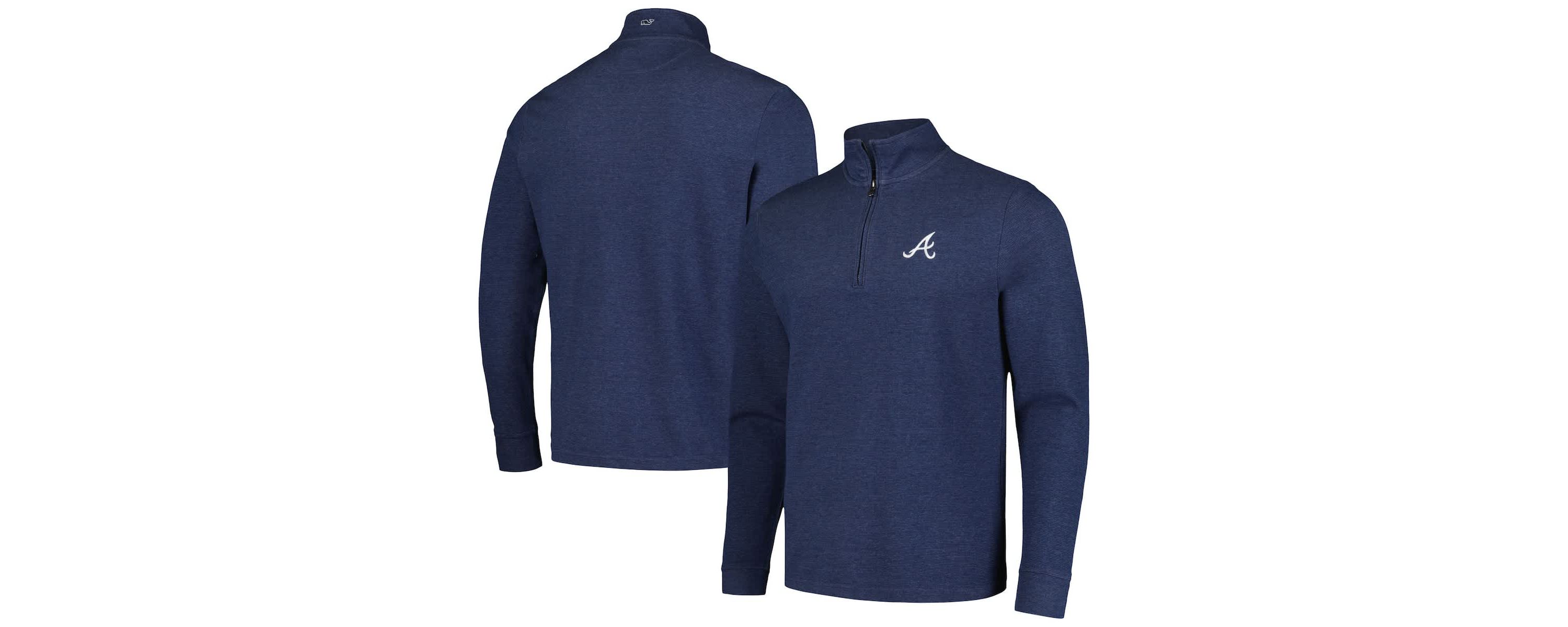MLB Vineyard Vines Atlanta Braves Saltwater Quarter-Zip Jacket