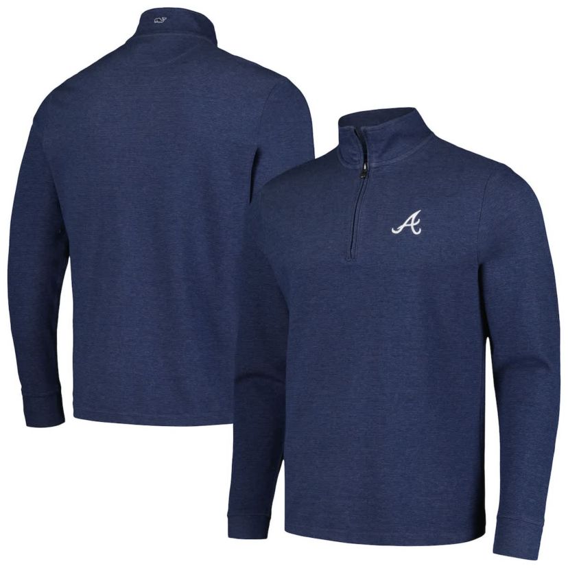 MLB Vineyard Vines Atlanta Braves Saltwater Quarter-Zip Jacket