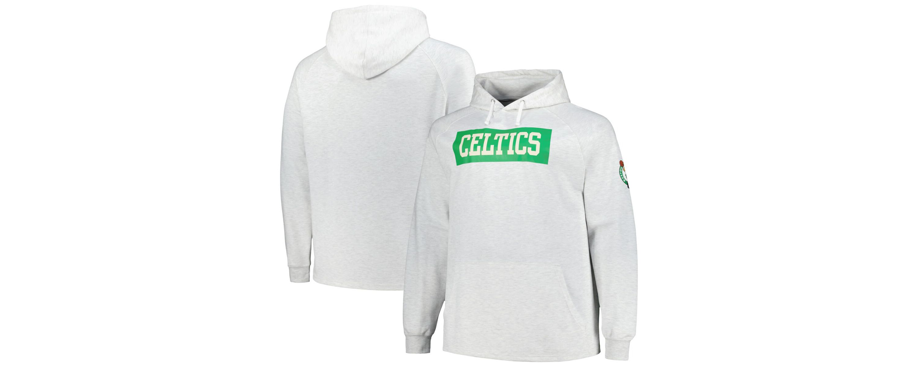 NBA Fanatics Boston Celtics Big & Tall Raglan Tri-Blend Pullover Hoodie