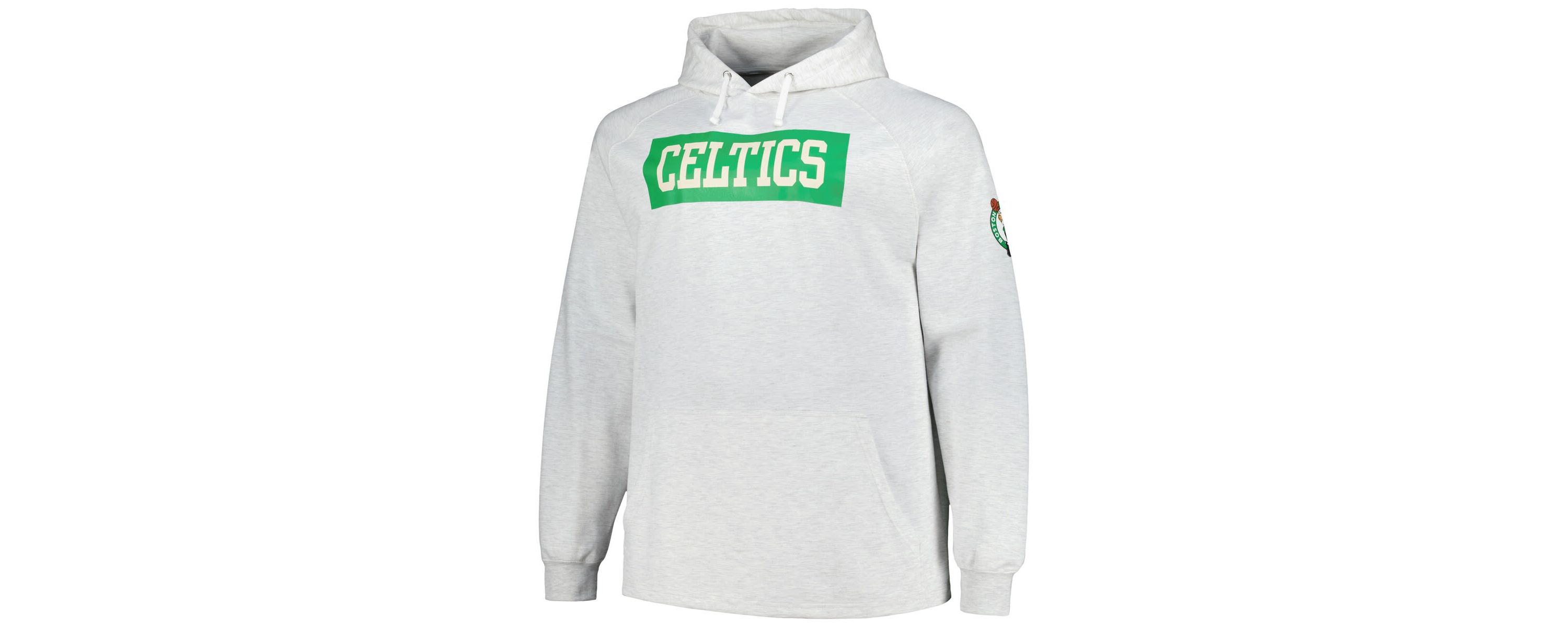 NBA Fanatics Boston Celtics Big & Tall Raglan Tri-Blend Pullover Hoodie