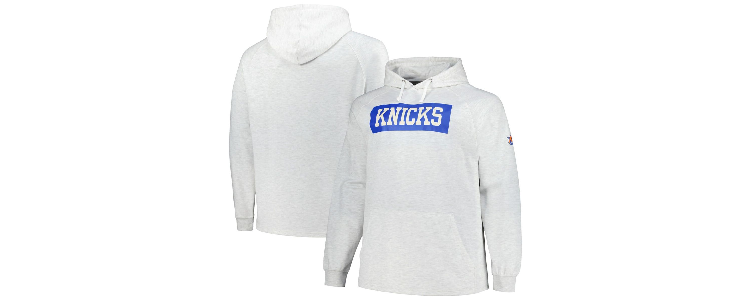 NBA Fanatics New York Knicks Big & Tall Raglan Tri-Blend Pullover Hoodie