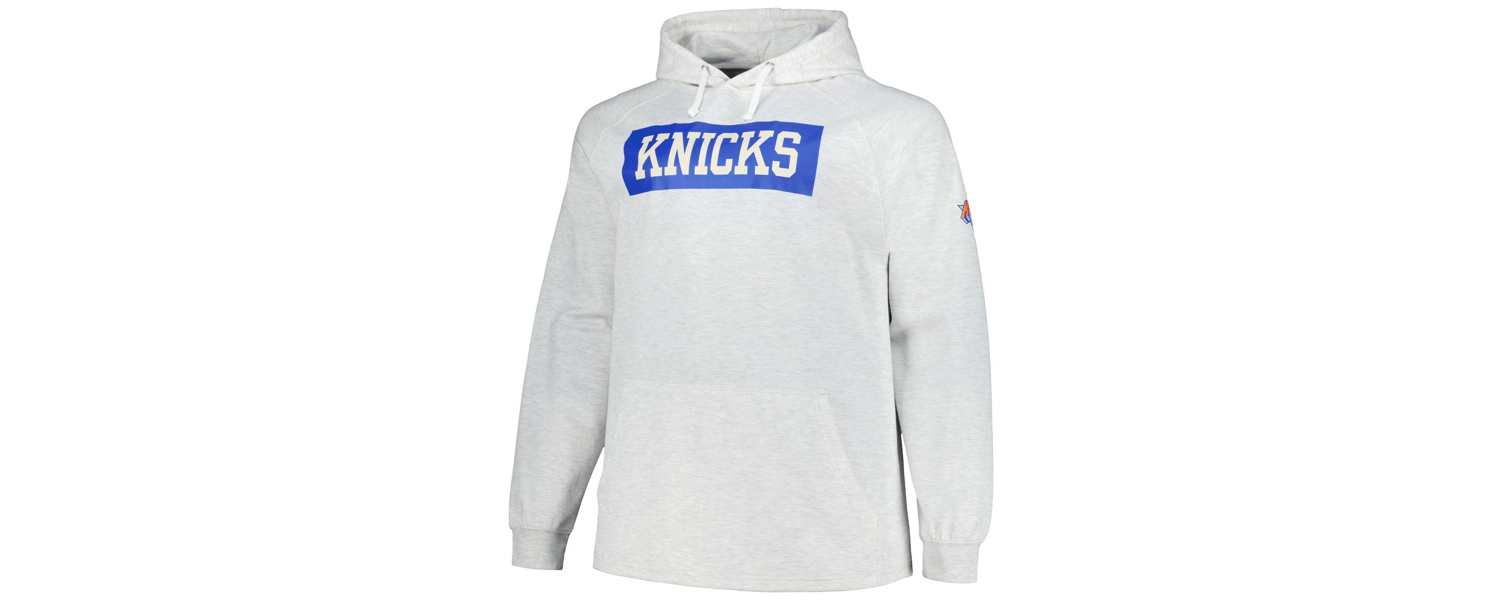 NBA Fanatics New York Knicks Big & Tall Raglan Tri-Blend Pullover Hoodie