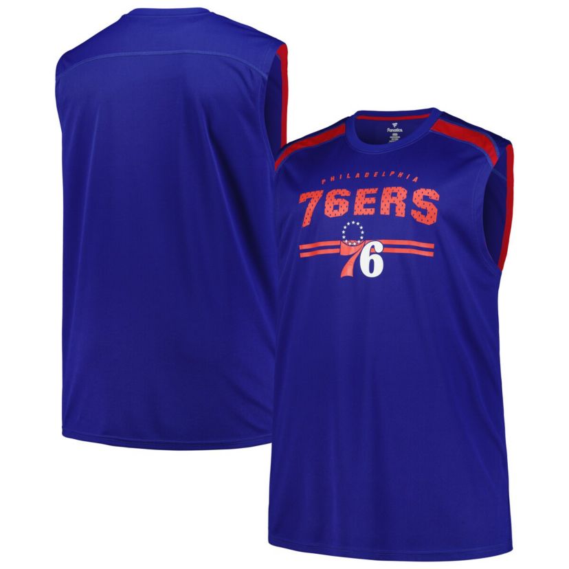 NBA Fanatics Philadelphia 76ers Big & Tall Birdseye Muscle Tank Top