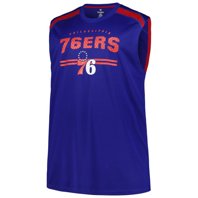 NBA Fanatics Philadelphia 76ers Big & Tall Birdseye Muscle Tank Top