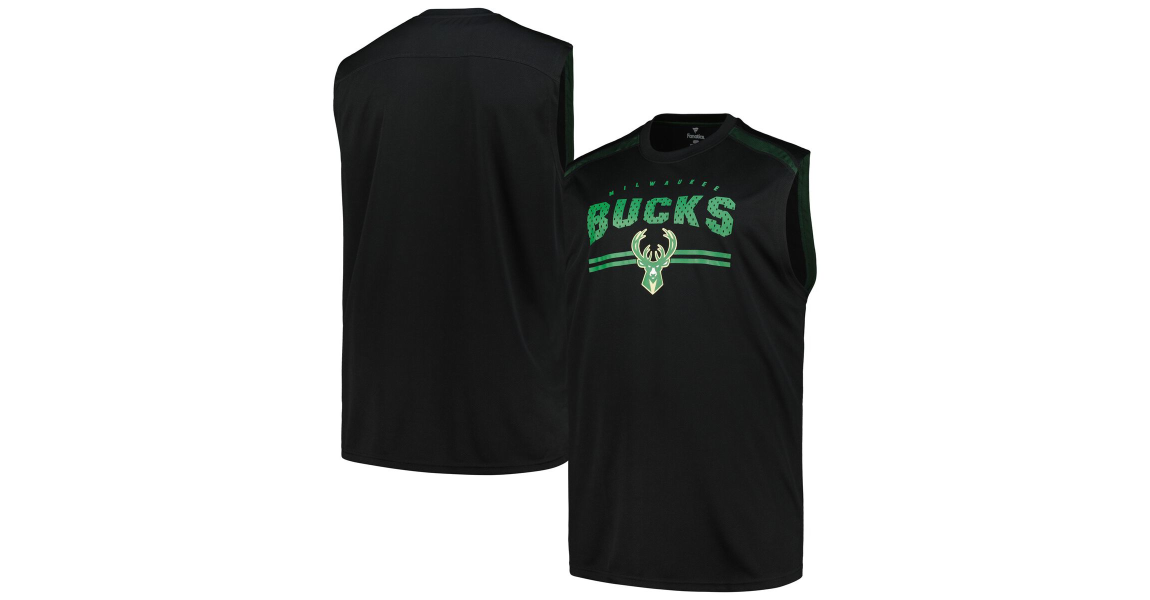 NBA Fanatics Milwaukee Bucks Big & Tall Birdseye Muscle Tank Top