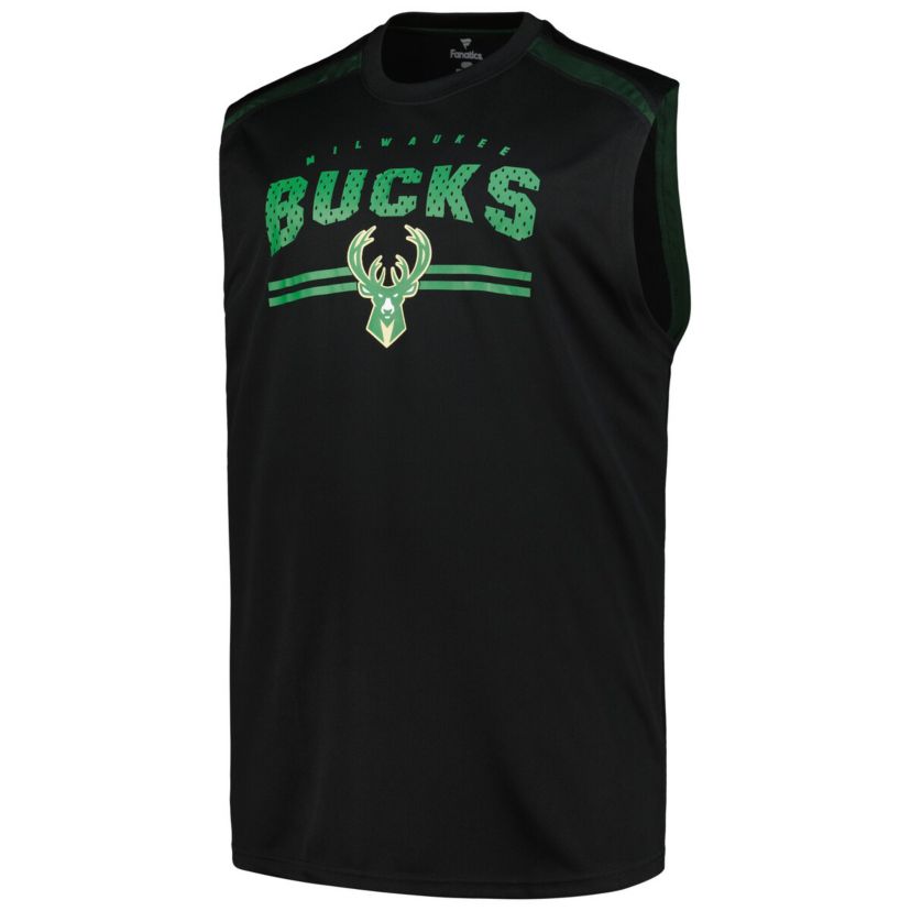 NBA Fanatics Milwaukee Bucks Big & Tall Birdseye Muscle Tank Top