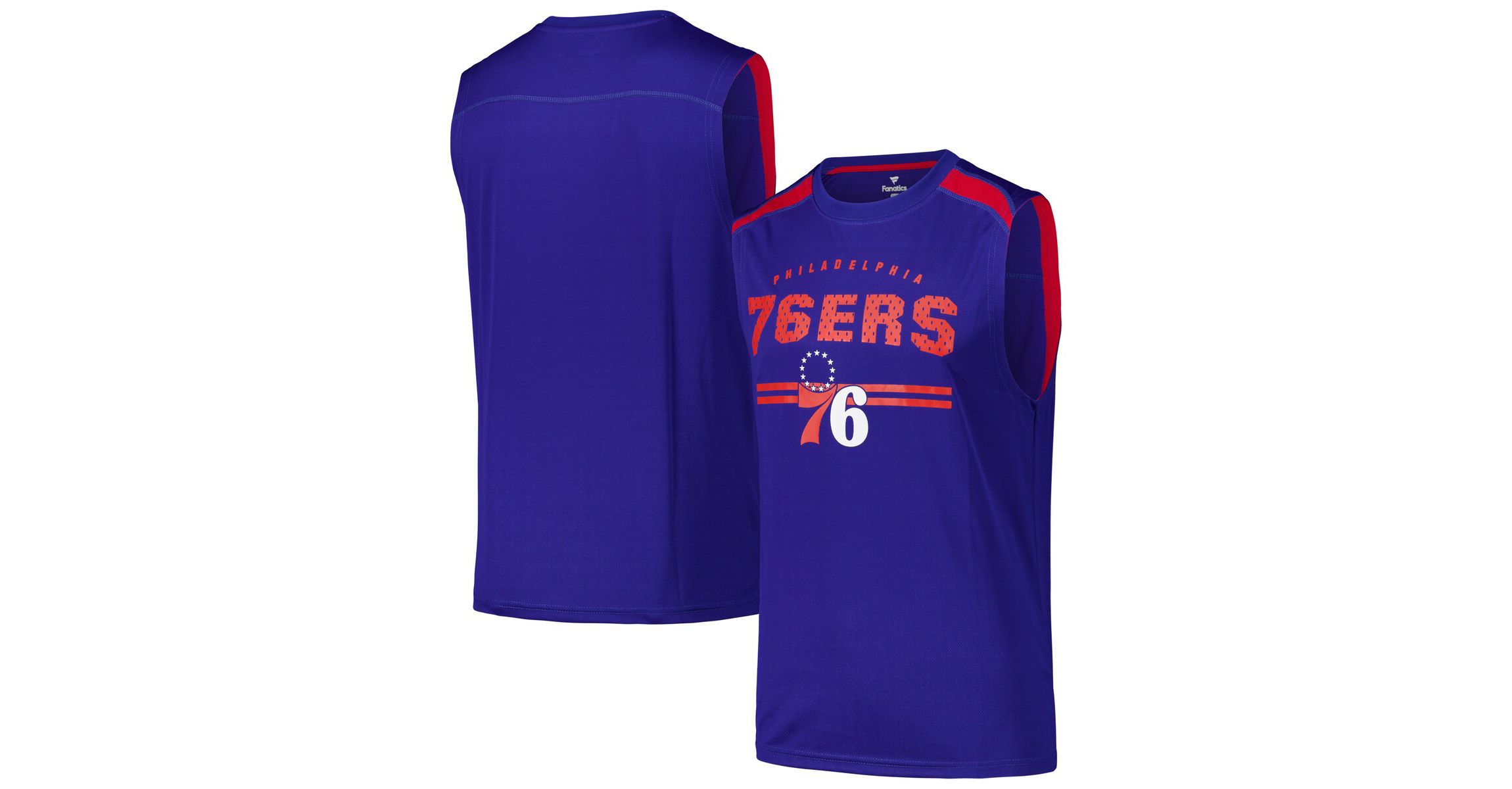 NBA Fanatics Philadelphia 76ers Birdseye Muscle Tank Top