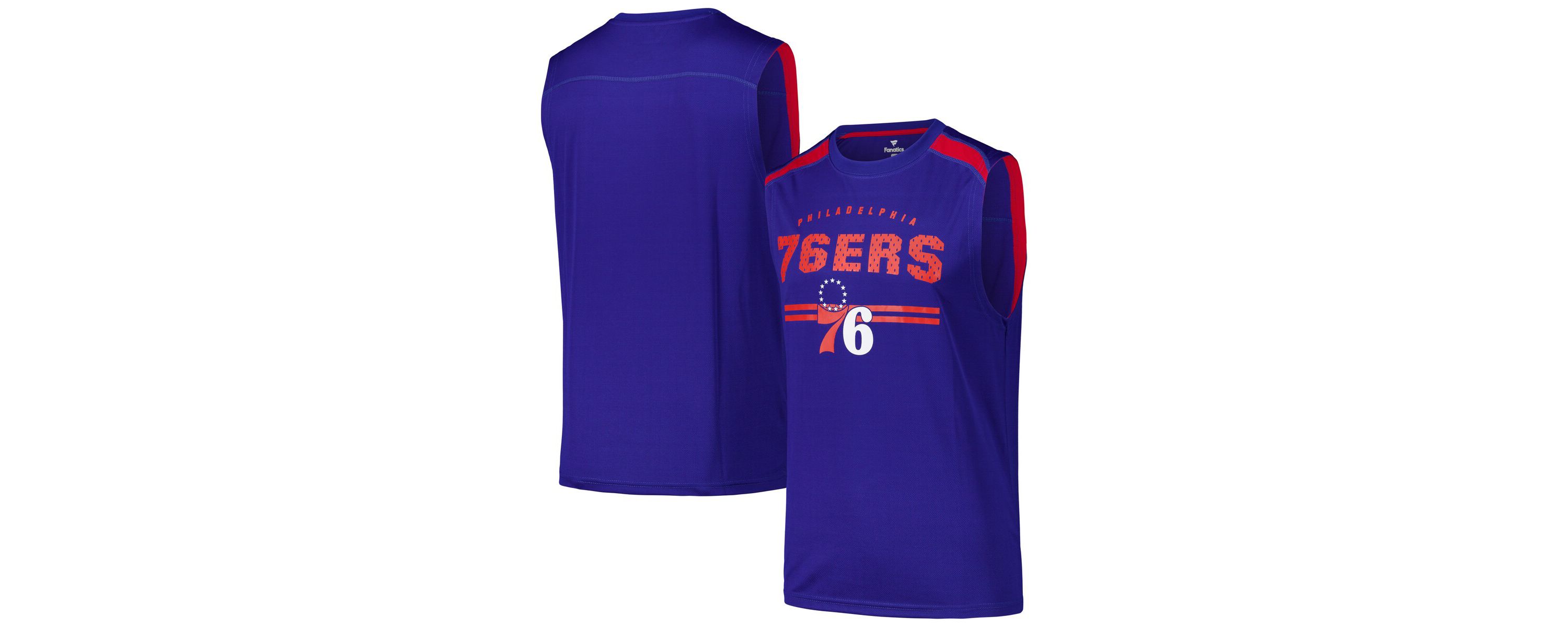 NBA Fanatics Philadelphia 76ers Birdseye Muscle Tank Top