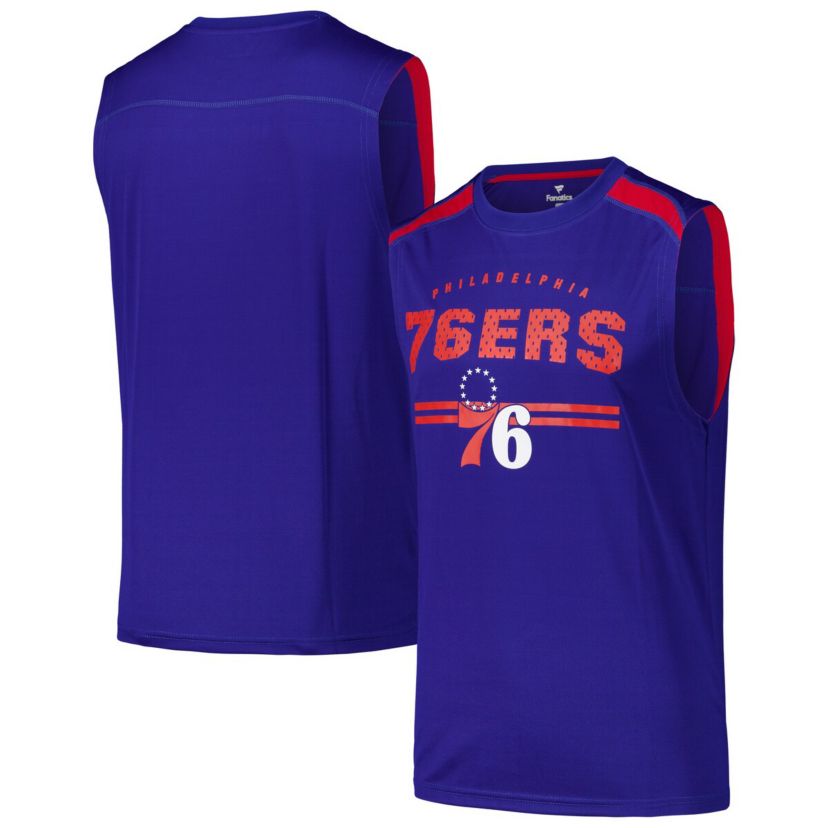 NBA Fanatics Philadelphia 76ers Birdseye Muscle Tank Top