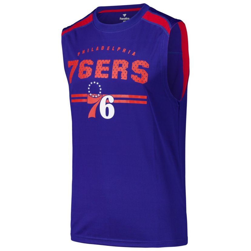 NBA Fanatics Philadelphia 76ers Birdseye Muscle Tank Top