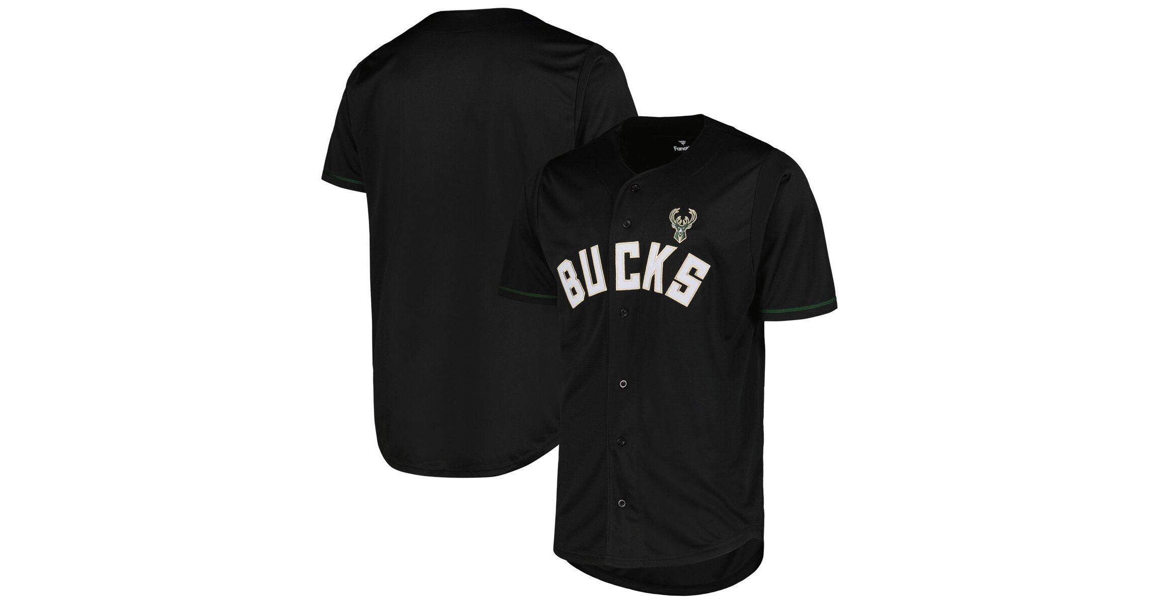 NBA Fanatics Milwaukee Bucks Pop Baseball Jersey