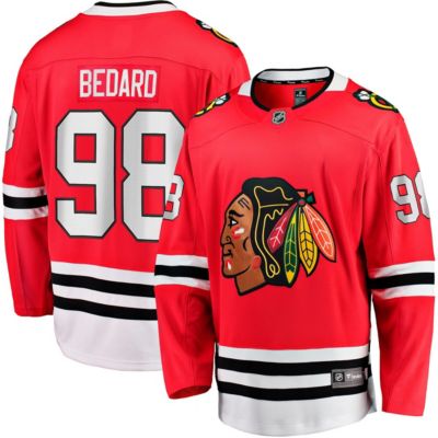 Men's NHL Fanatics Connor Bedard Chicago Blackhawks Home Breakaway Player Jersey, Red, 4XL