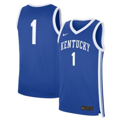 Men's NCAA Nike #1 Kentucky Wildcats Road Replica Jersey, 2XL
