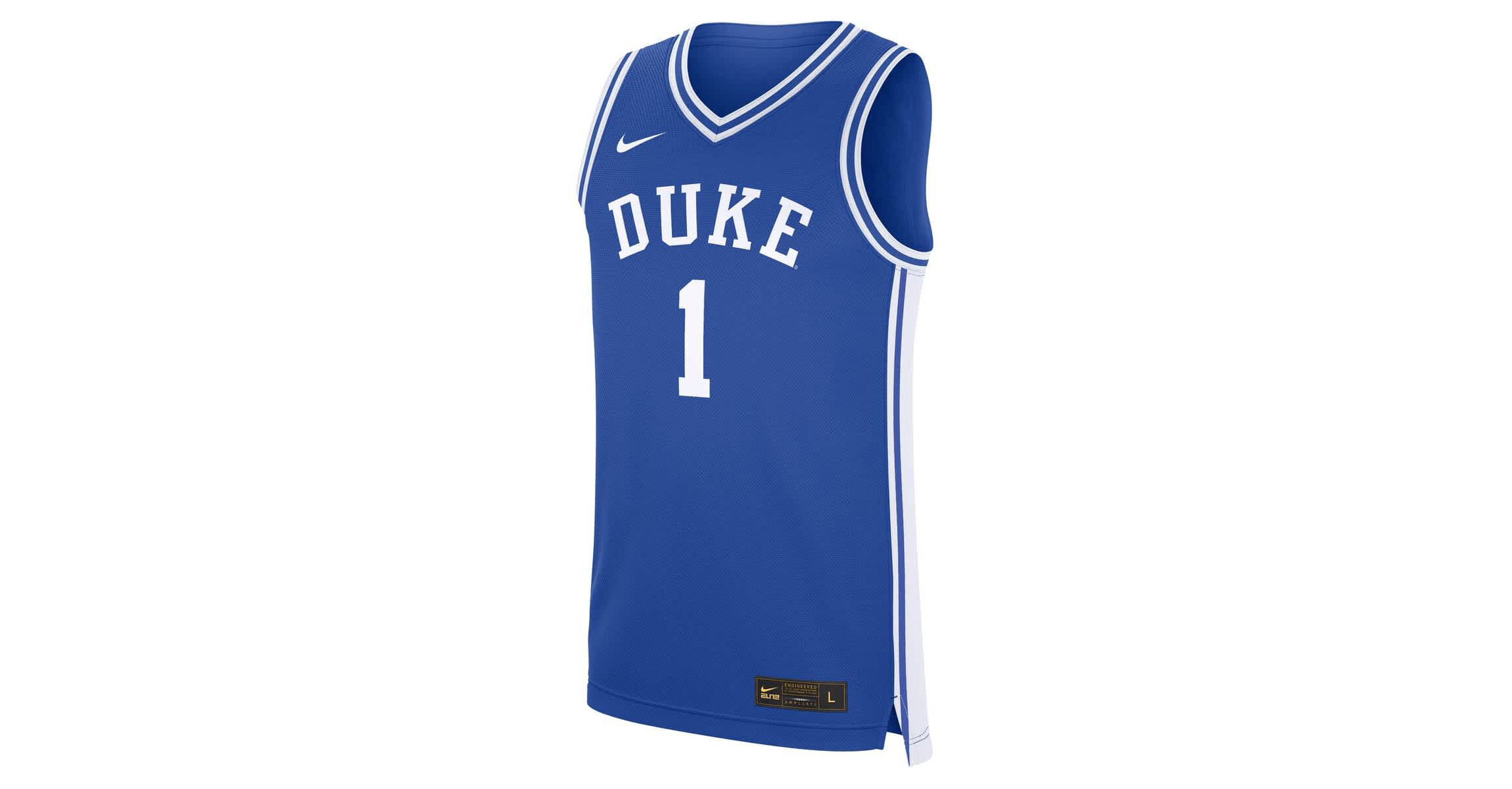 Duke Blue Devils NCAA Nike #1 Duke Devils Road Replica Jersey