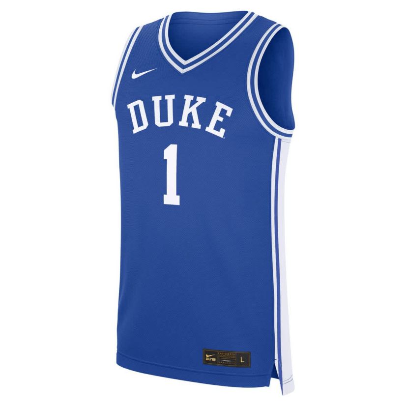 Duke Blue Devils NCAA Nike #1 Duke Devils Road Replica Jersey