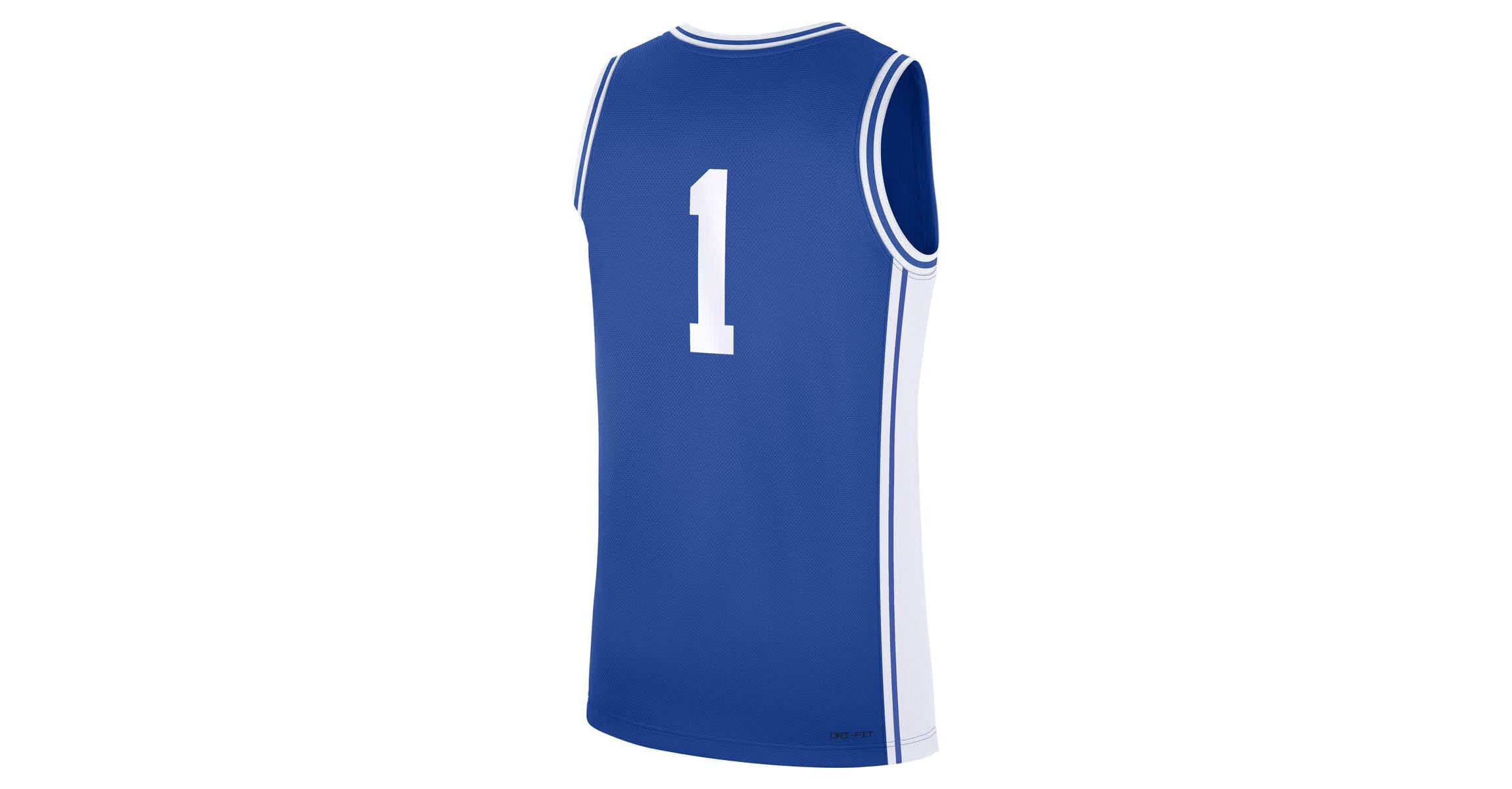 Duke Blue Devils NCAA Nike #1 Duke Devils Road Replica Jersey
