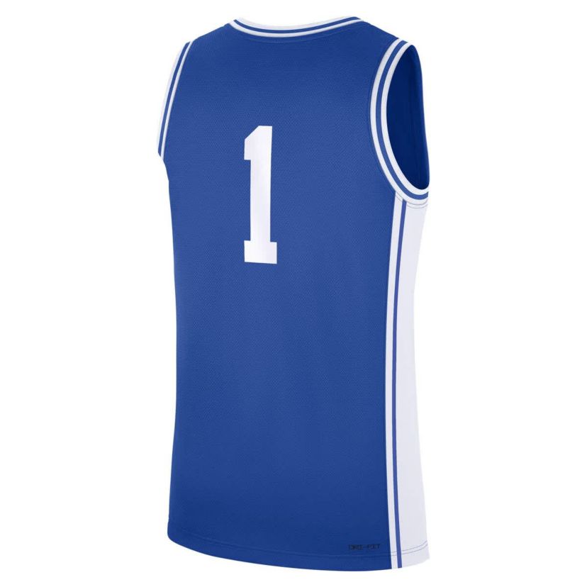 Duke Blue Devils NCAA Nike #1 Duke Devils Road Replica Jersey