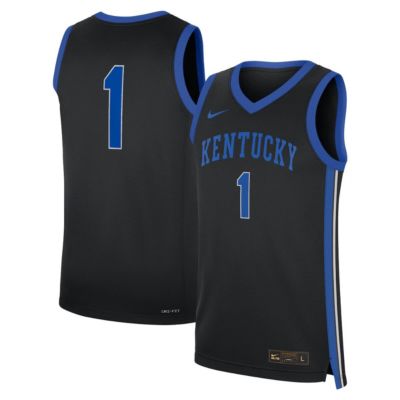 Men's NCAA Nike #1 Kentucky Wildcats Alternate Replica Jersey, Black, 2XL