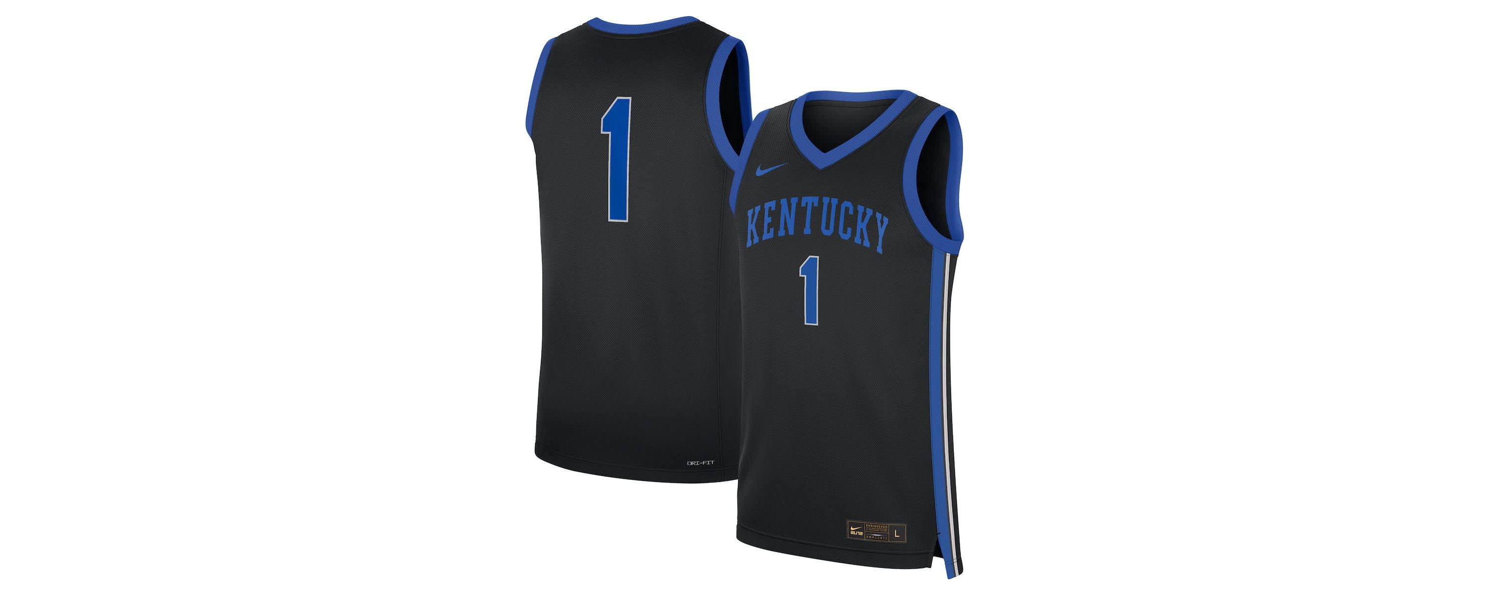 NCAA Nike #1 Kentucky Wildcats Alternate Replica Jersey
