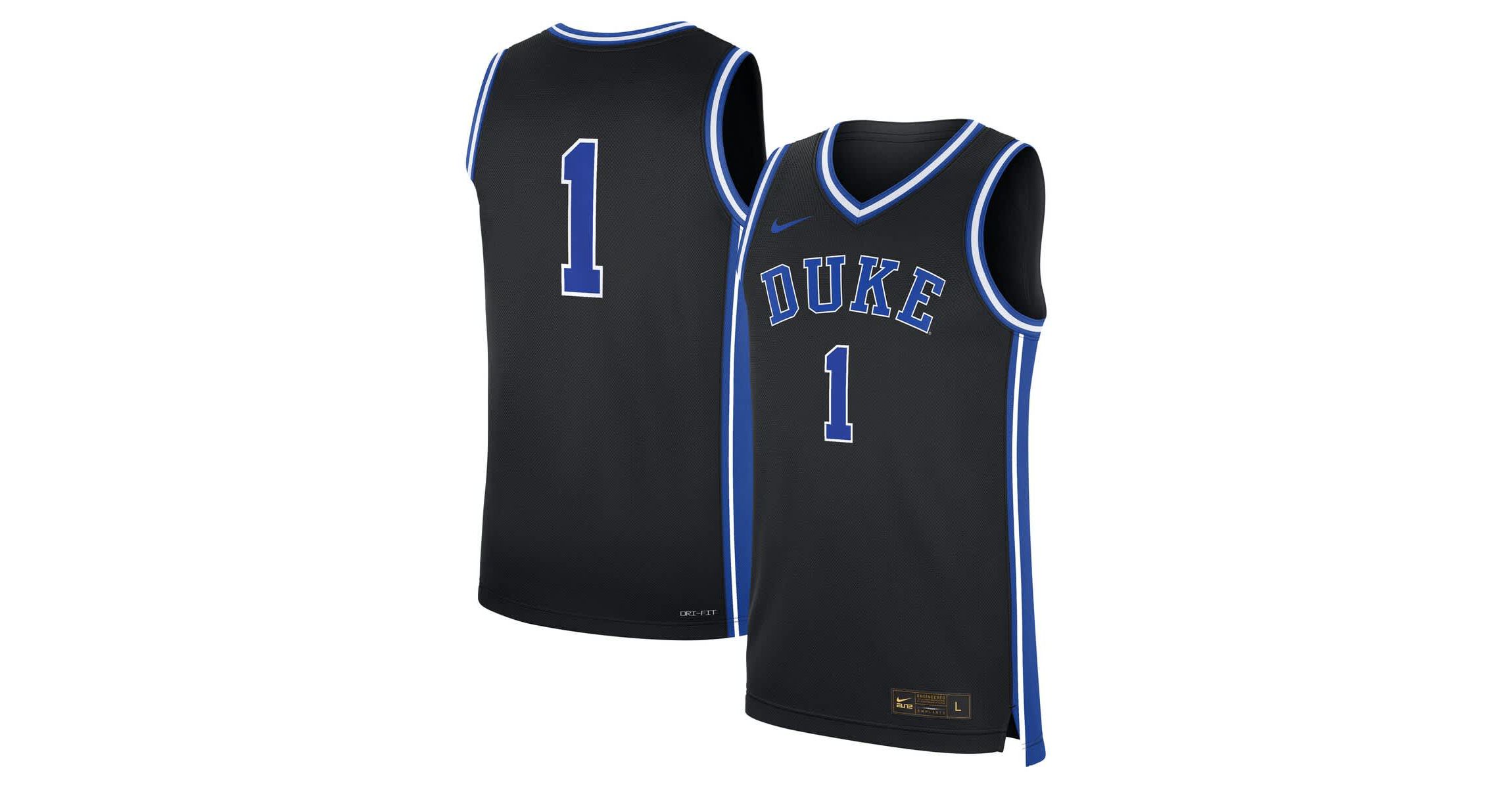 Duke Blue Devils NCAA Nike #1 Duke Devils Alternate Replica Jersey