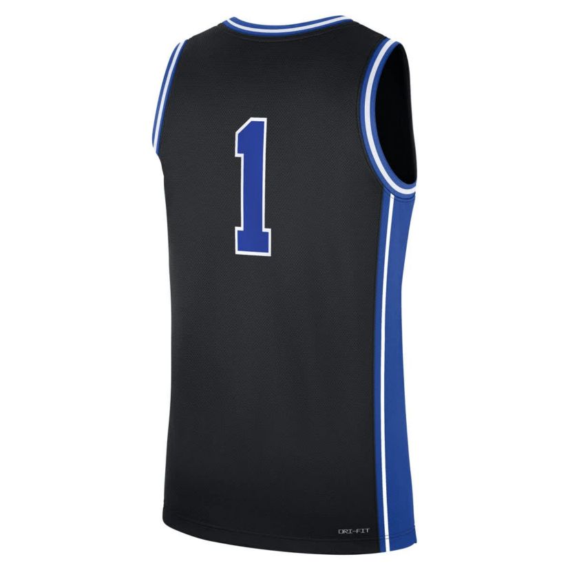 Duke Blue Devils NCAA Nike #1 Duke Devils Alternate Replica Jersey