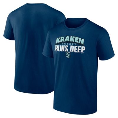 Men's NHL Fanatics Deep Sea Seattle Kraken Local T-Shirt, Navy Blue, Large