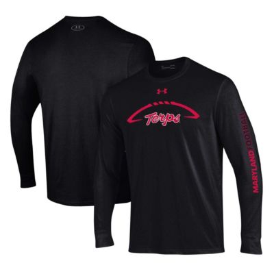 Men's NCAA Under Armour Maryland Terrapins Football Icon Performance Long Sleeve T-Shirt -  3204155201171444