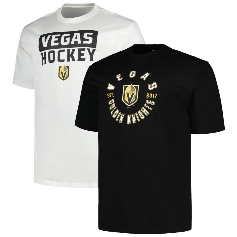 NHL Fanatics Vegas Golden Knights Big & Tall 2-Pack T-Shirt Set