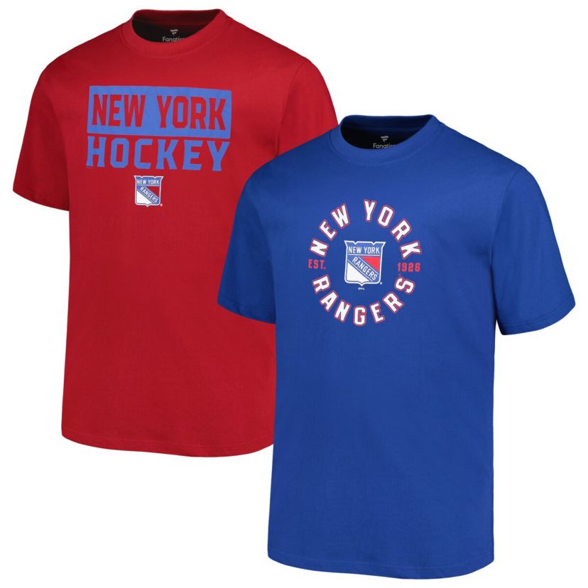 NHL Fanatics New York Rangers Big & Tall 2-Pack T-Shirt Set