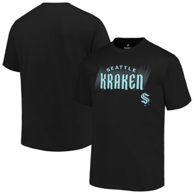 Men's NHL Fanatics Seattle Kraken Big & Tall Wordmark T-Shirt, Black, 2XL Tall