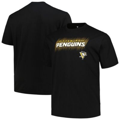 Men's NHL Fanatics Pittsburgh Penguins Big & Tall Wordmark T-Shirt, Black, XL Tall