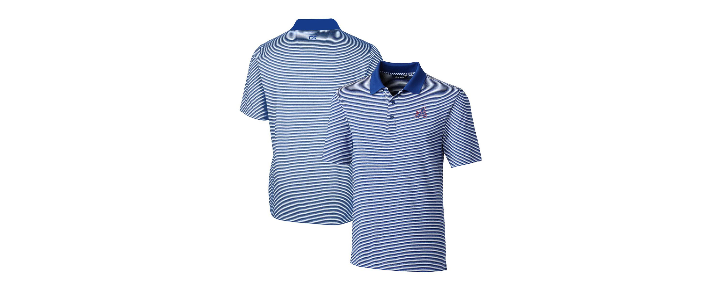 MLB Atlanta Braves City Connect Big & Tall Forge Tonal Stripe Stretch Polo