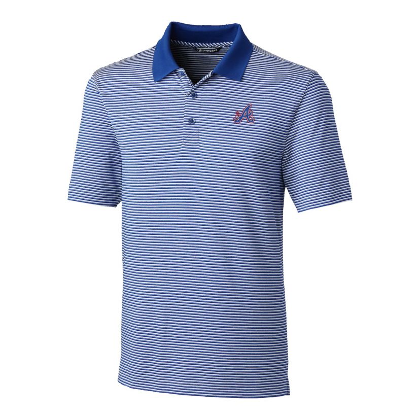 MLB Atlanta Braves City Connect Big & Tall Forge Tonal Stripe Stretch Polo