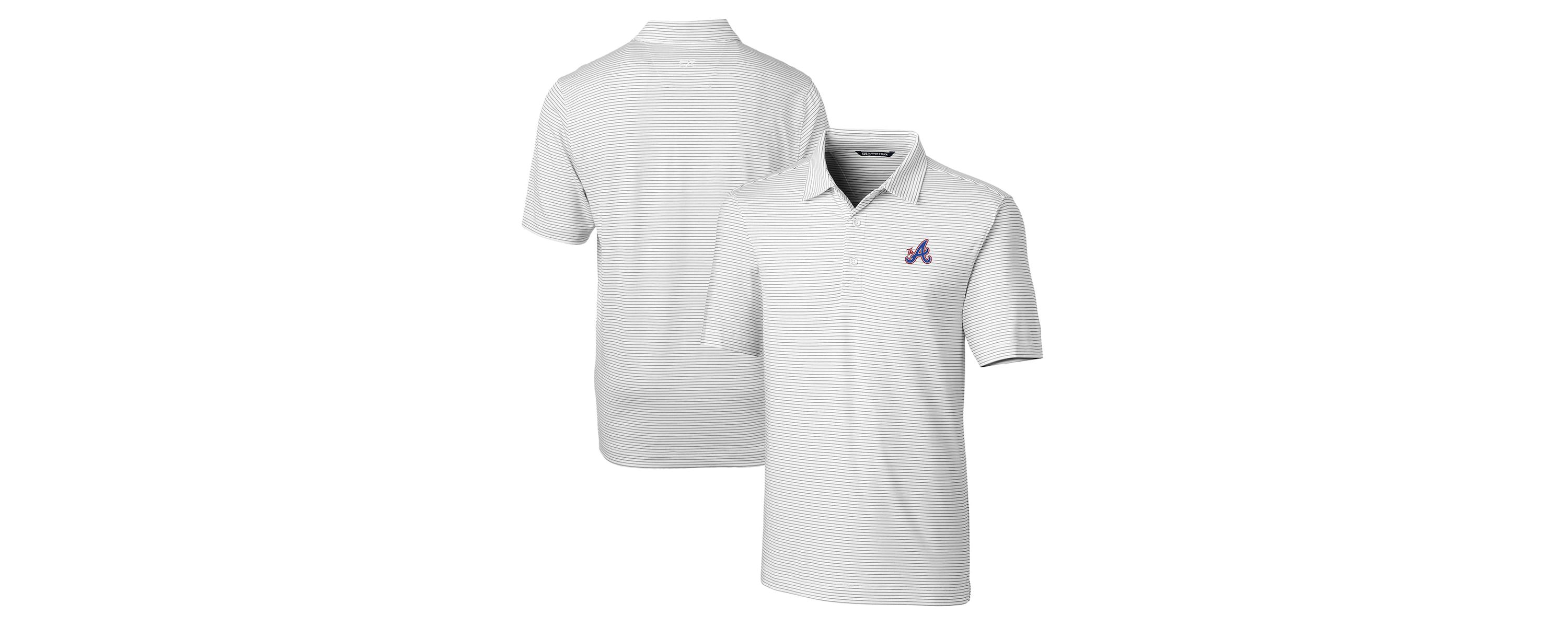 MLB Atlanta Braves City Connect Big & Tall Forge Pencil Stripe Stretch Polo