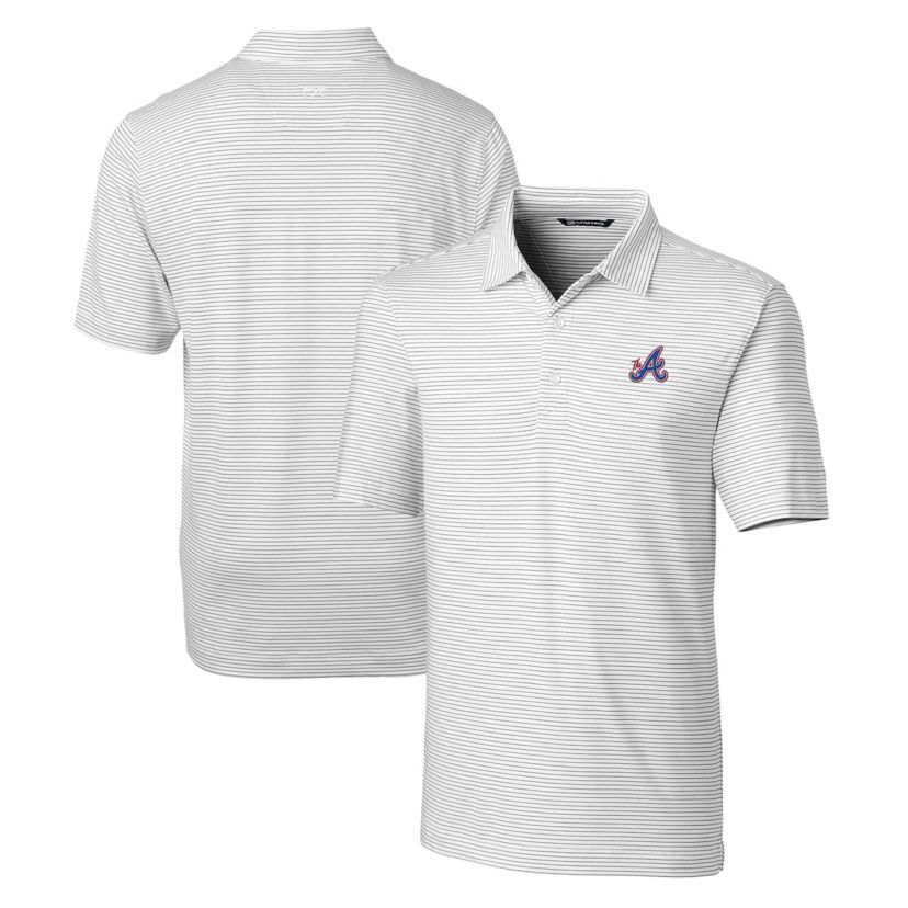 MLB Atlanta Braves City Connect Big & Tall Forge Pencil Stripe Stretch Polo