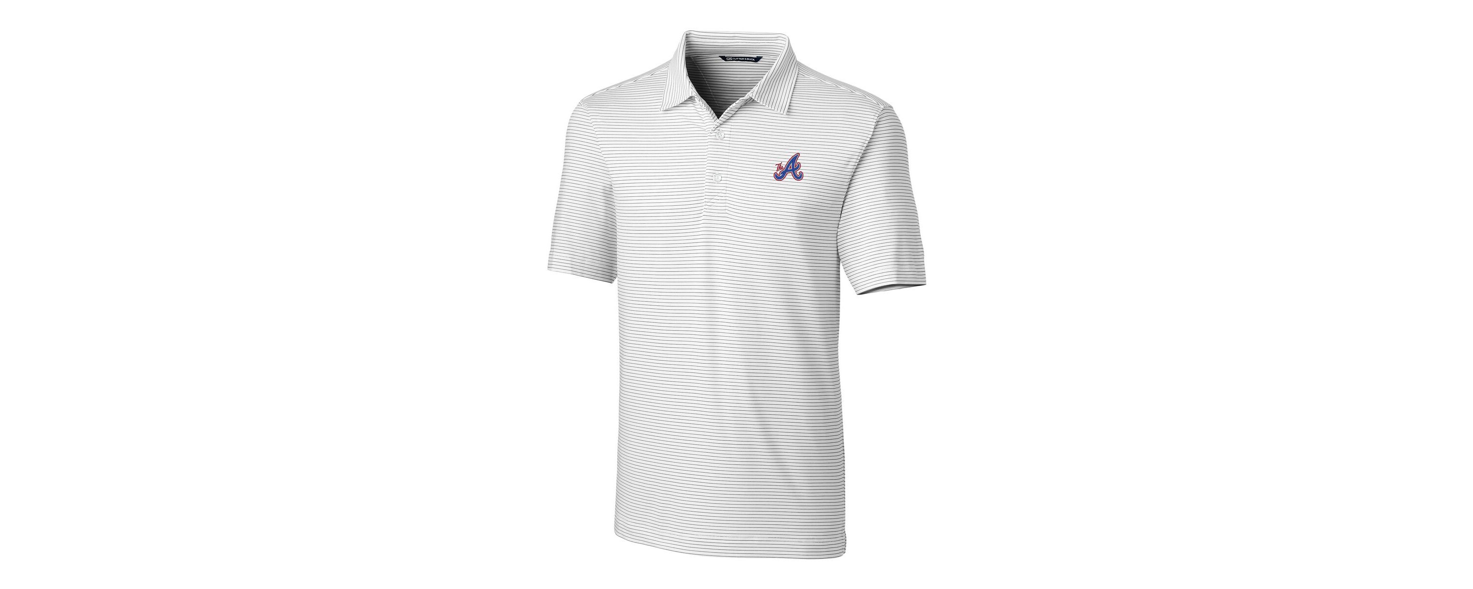 MLB Atlanta Braves City Connect Big & Tall Forge Pencil Stripe Stretch Polo